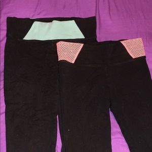 Two pairs of Victoria Secret PINK yoga pants